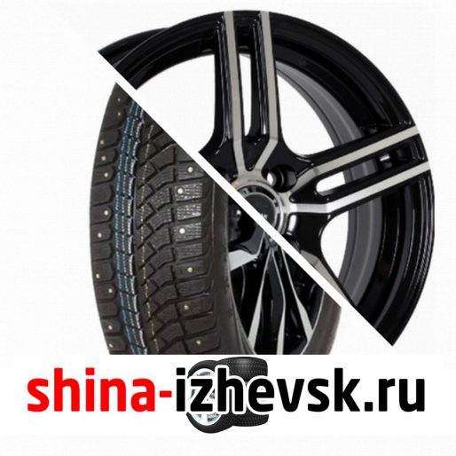 Колесо в сборе Viatti Brina Nordico (V-522) 185/60 R14 T 82 + Megami MGM-1 5.5xR14 4×98 ET35 DIA58.6 черный полностью полированный в Ижевске